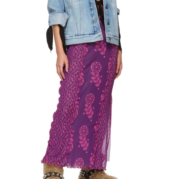 Anna sui mesh skirt